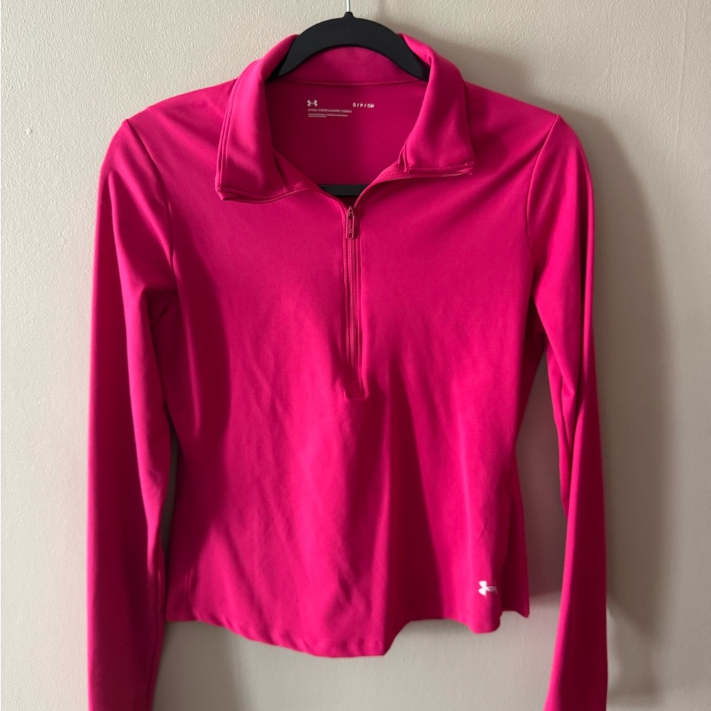 Under Armour Fuchsia Quarter-Zip Top